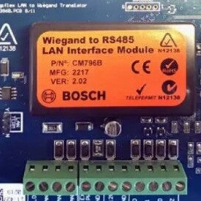 BOSCH, Solution 6000, Wiegand to RS485 LAN interface module, Allows industry standard Wiegand readers to connect to Solution 6000, Compatible with 26 to 40 Bit Wiegand readers