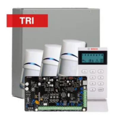 BOSCH, Solution 3000, Alarm kit, Includes ICP-SOL3-P panel, IUI-SOL-ICON LCD keypad, 3x ISC-BDL2-WP12G Tritech detectors, Siren Kit (Internal and External Siren)