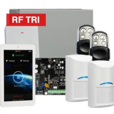 BOSCH, Solution 3000, Wireless Alarm kit, Includes ICP-SOL3-P panel, IUI-SOL-TS7 7" LCD Touchscreen keypad, 2x RFDL-11 Wireless Tri-Tech detectors, B810 Wireless receiver, 2x HCT4UL transmitters, Sire