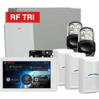 BOSCH, Solution 3000, Wireless Alarm kit, Includes ICP-SOL3-P panel, 5" Touchscreen keypad, 3x RFDL-11 Wireless Tri-Tech detectors, B810 Wireless receiver, 2x HCT4UL transmitters, Siren Kit (Internal and External Siren)