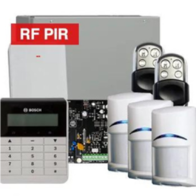 BOSCH, Solution 3000, Wireless Alarm kit, Includes ICP-SOL3-P panel, IUI-SOL-TEXT LCD keypad, 3x RFPR-12 Wireless PIR detectors, B810 Wireless receiver, 2x HCT4UL transmitters, Siren Kit (Internal and External Siren)