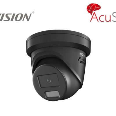Hikvision DS-2CD2366G2H-IS2U/SL (2.8mm) Black 6MP AcuSense Strobe Light and Audible Warning Fixed Turret Network Camera Black