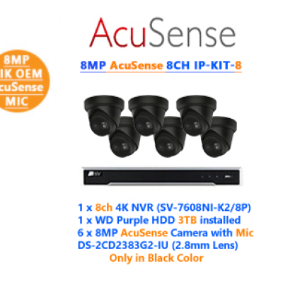 8MP AcuSense 8CH IP-KIT-8
