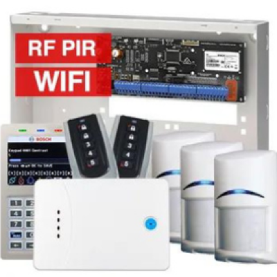 BOSCH, Solution 6000, Alarm kit, Includes CC615PB IP panel, CP737B Wifi Prox LCD keypad, 3x RFPR-12 wireless PIR detectors, 1x RF120 LAN receiver, 2x RF110 transmitters, Siren Kit (Internal and External Siren)