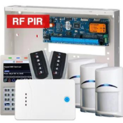BOSCH, Solution 6000, Wireless alarm kit, Inc CC610PB panel, CP736B Smart Prox LCD keypad, 3x RFPR-12 wireless PIR detectors, 1x RF120 LAN receiver, 2x RF110 transmitters, Siren Kit (Internal and External Siren)