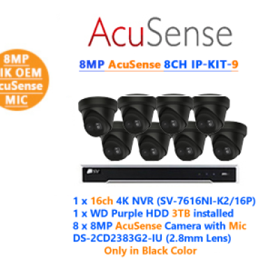 8MP AcuSense 16CH IP-KIT-9