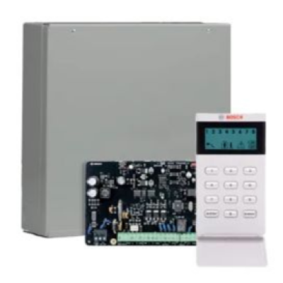 BOSCH, Solution 2000, Alarm kit, Includes ICP-SOL2-P panel, IUI-SOL-ICON LCD keypad, MW300 metal cabinet, Siren Kit (Internal and External Siren)