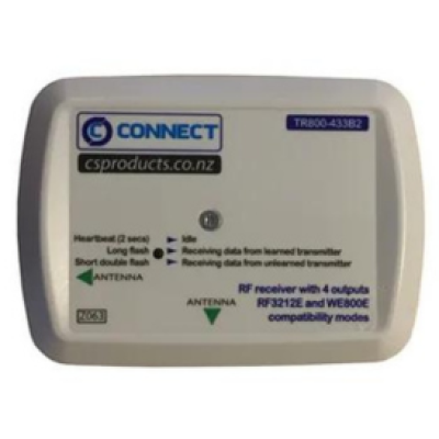 CONNECT, Wireless receiver, Suits Solution 6000, Allows integration of compatible wireless devices, 433MHz 4 x relays, 12V DC, ***not compatible with the RFKF-FB.