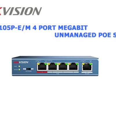 DS-3E0105P-E/M HIKVISION 4 Port Megabit Unmanaged POE Switch