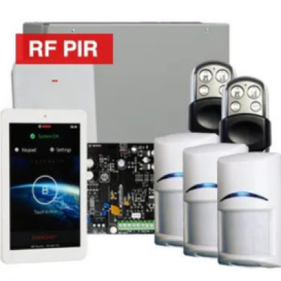 BOSCH, Solution 3000, Wireless Alarm kit, Includes ICP-SOL3-P panel, 7" Touchscreen keypad, 3x RFPR-12 Wireless PIR detectors, B810 Wireless receiver, 2x HCT4UL transmitters, Siren Kit (Internal and External Siren)