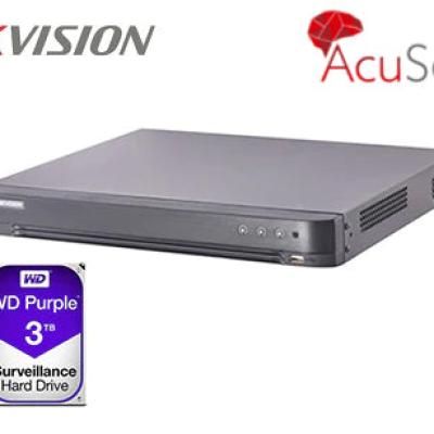 iDS-7216HUHI-M2/S-3TB   16-ch 5 MP 1U H.265 AcuSense DVR