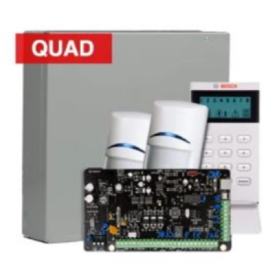 BOSCH, Solution 2000, Alarm kit, Includes ICP-SOL2-P panel, IUI-SOL-ICON LCD keypad, 2x ISC-BPQ2-W12 Quad PIR detectors, Siren Kit (Internal and External Siren)