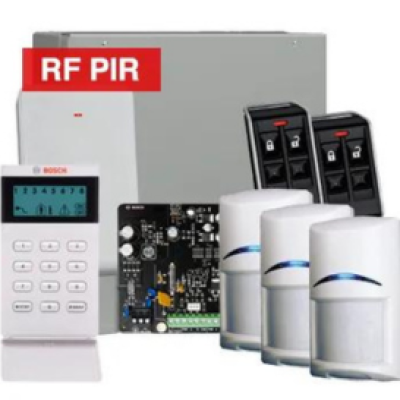 BOSCH, Solution 3000, Wireless Alarm kit, Includes ICP-SOL3-P panel, IUI-SOL-ICON LCD keypad, 3x RFPR-12 Wireless PIR detectors, B810 Wireless receiver, 2x RFKF-FB transmitters, Siren Kit (Internal and External Siren)