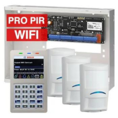 BOSCH, Solution 6000, Alarm kit, Includes CC615PB IP panel, CP737B Wifi Prox LCD keypad, 3x ISC-PPR1-W16 PIR detectors, Siren Kit (Internal and External Siren)
