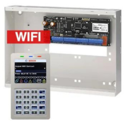 BOSCH, Solution 6000, Alarm kit, Includes CC615PB IP panel, CP737B Wifi Prox LCD keypad & metal cabinet, Siren Kit (Internal and External Siren)