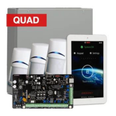 BOSCH, Solution 3000, Alarm kit, Includes ICP-SOL3-P panel, IUI-SOL-TS7 7" Touch screen, 3x ISC-BPQ2-W12 Quad PIR detectors, Siren Kit (Internal and External Siren)