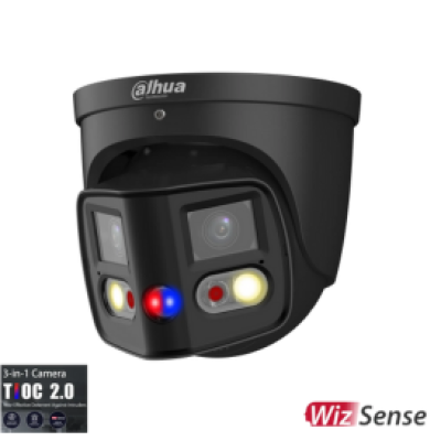 DH-IPC-PDW3849-A180-AS-PV-ANZ-BLK DAHUA 2 X 4MP TIOC 2.0 TURRET FIXED CAMERA BLACK