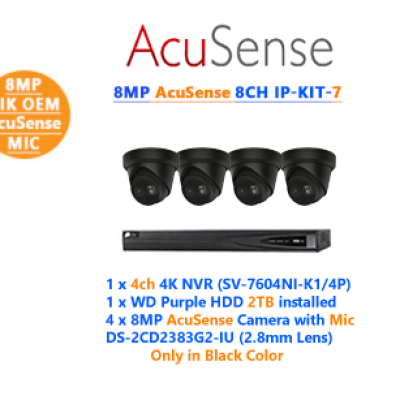 8MP AcuSense 4CH IP-KIT-7