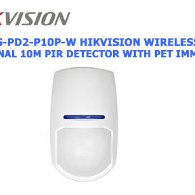 DS-PD2-P10P-W Hikvision Wireless internal 10m PIR detector with pet immunity