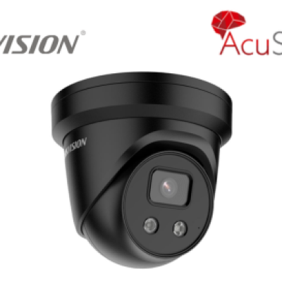 DS-2CD2366G2-IU-BLK 6MP AcuSense Turret Network Camera 2.8mm Lens BLACK