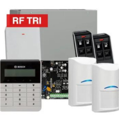 BOSCH, Solution 3000, Wireless Alarm kit, Includes ICP-SOL3-P panel, IUI-SOL-TEXT LCD keypad, 2x RFDL-11 Wireless Tri-Tech detectors, B810 Wireless receiver, 2x RFKF-FB transmitters, Siren Kit (Internal and External Siren)