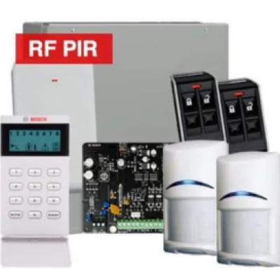 BOSCH, Solution 3000, Wireless Alarm kit, Includes ICP-SOL3-P panel, IUI-SOL-ICON LCD keypad, 2x RFPR-12 Wireless PIR detectors, B810 Wireless receiver, 2x RFKF-FB transmitters, Siren Kit (Internal and External Siren)