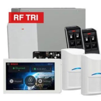 BOSCH, Solution 3000, Wireless Alarm kit, Includes ICP-SOL3-P panel, IUI-SOL-TS5 5" LCD Touchscreen keypad, 2x RFDL-11 Wireless Tri-Tech detectors, B810 Wireless receiver, 2x RFKF-FB transmitters, Sir