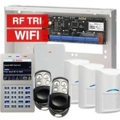 BOSCH, Solution 6000, Alarm kit, Includes CC615PB IP panel, CP737B Wifi Prox LCD keypad, 3x RFDL-11 wireless Tritech detectors, RFRC-STR2 Radion receiver, 2x HCT4UL transmitters, Siren Kit (Internal and External Siren)