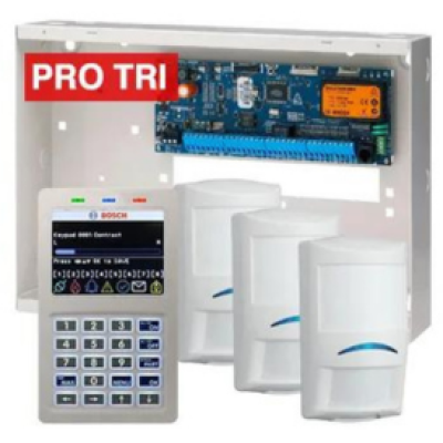 BOSCH, Solution 6000, Alarm kit, Includes CC610PB panel, CP736B Smart Prox LCD keypad, 3x ISC-PDL1-W18G Tritech detectors, Siren Kit (Internal and External Siren)