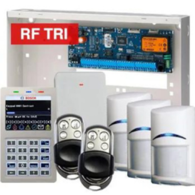 BOSCH, Solution 6000, Wireless alarm kit, Inc CC610PB panel, CP736B Smart Prox LCD keypad, 3x RFDL-11 wireless PIR detectors, RFRC-STR2 Radion receiver, 2x HCT4UL transmitters, Siren Kit (Internal and External Siren)