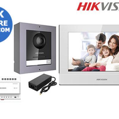 DS-KIS604-2Wire-SFM-KIT HIK 2nd Gen 2 Wire IP Intercom Surface Mount Kit