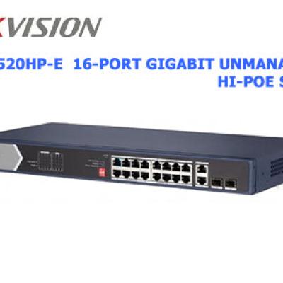 DS-3E0520HP-E HIKVISION 16 Port Gigabit Unmanaged POE Switch