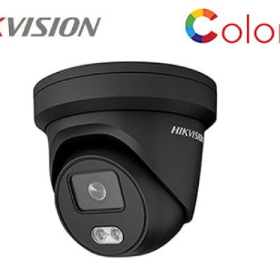 DS-2CD2347G2-LU2-BLK  (2.8mm)  HIKVISION 4MP ColorVu Network Turret Dome Camera