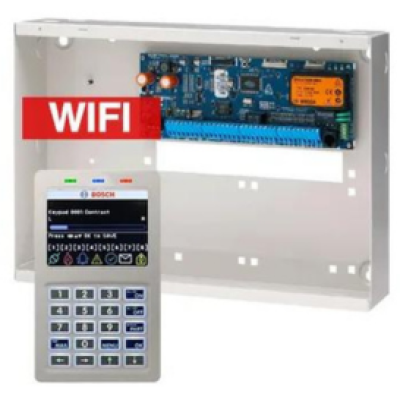 BOSCH, Solution 6000, Alarm kit, Includes CC610PB panel, CP737B Wifi Prox LCD keypad & metal cabinet, Siren Kit (Internal and External Siren)