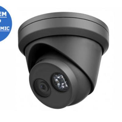 DS-2CD2383G0-IU28-BLK (2.8mm)  8MP WDR Network Turret Dome with Audio