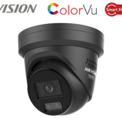 DS-2CD2387G3-LIS2UY/SL-BLK 2.8mm Hikvision 8 MP Smart Hybrid Light with ColorVu Fixed Turret Network Camera Black