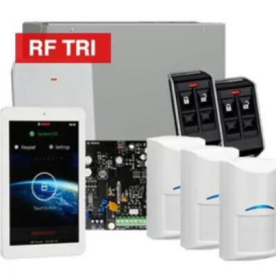 BOSCH, Solution 3000, Wireless Alarm kit, Includes ICP-SOL3-P panel, 7" Touchscreen keypad, 3x RFDL-11 Wireless Tri-Tech detectors, B810 Wireless receiver, 2x RFKF-FB transmitters, Siren Kit (Internal and External Siren)