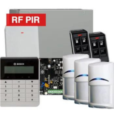 BOSCH, Solution 3000, Wireless Alarm kit, Includes ICP-SOL3-P panel, IUI-SOL-TEXT LCD keypad, 2x RFPR-12 Wireless PIR detectors, B810 Wireless receiver, 2x RFKF-FB transmitters, Siren Kit (Internal and External Siren)